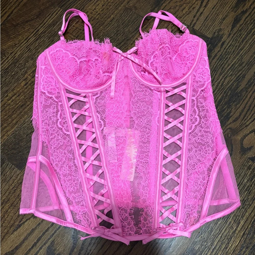 Victoria Secret NWT | Pink Lace Bustier Corset | S